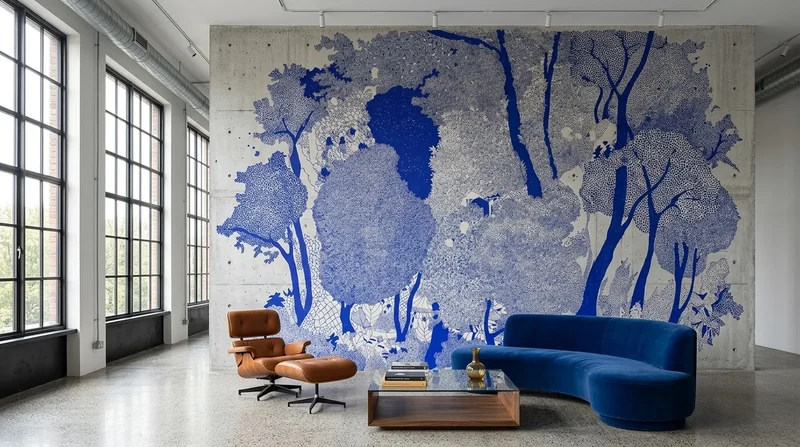 Home: Blue ink forest