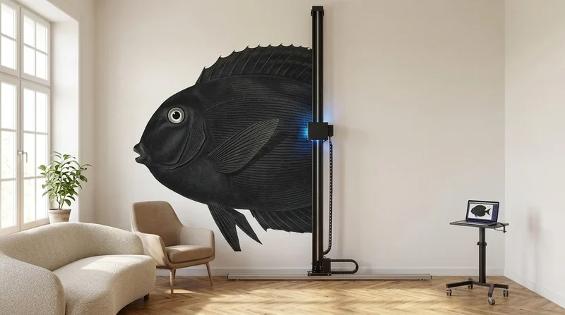 Live print: Printing black surgeonfish