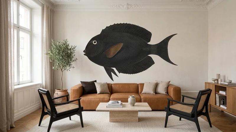 Salon: Charcoal surgeonfish on plaster